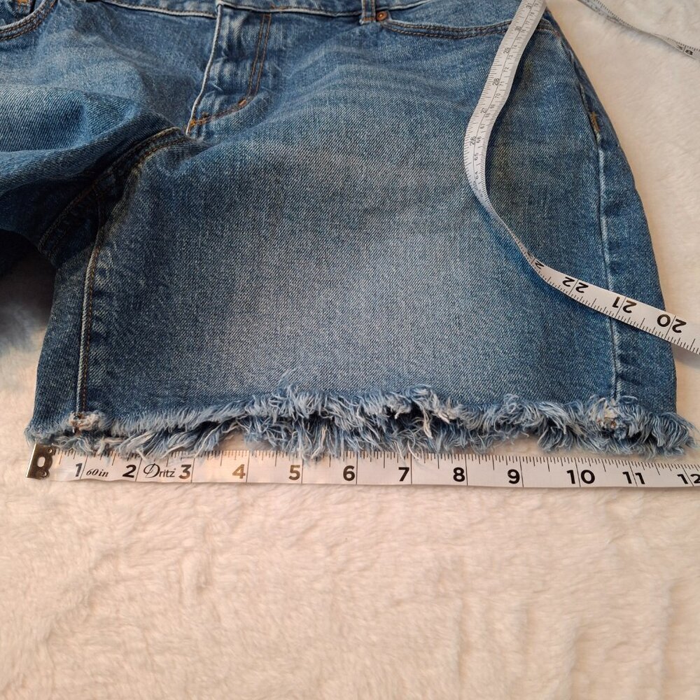 Ann Taylor Loft Bermuda Denim Shorts Sz 29 Frayed Cowgirl Western Rodeo - Picture 12 of 15